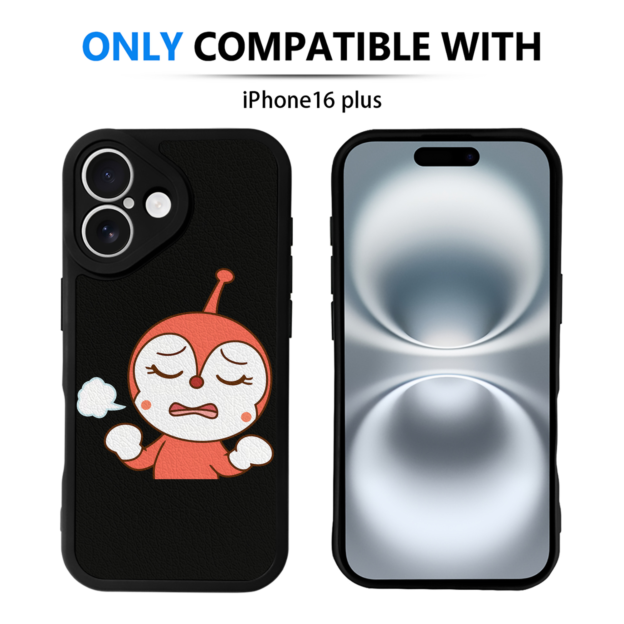（画像用） アンパンマン Anpanman 【iPhone 16シリーズ対応】シリコンスマホケース（レザー調） 材質：シリコン